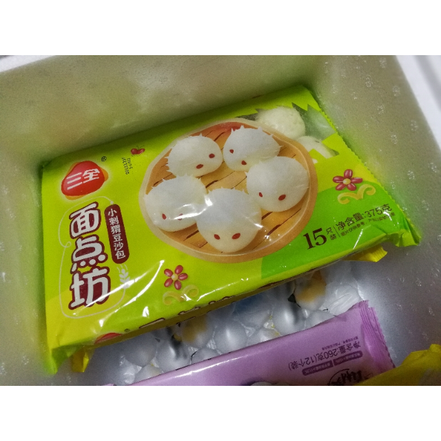 三全面点坊小刺猬豆沙包375g15只装