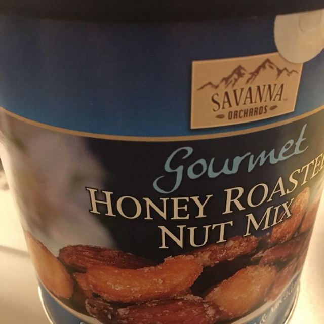 2件装savannaorchards蓝罐蜂蜜香烤混合坚果仁综合什锦杂果仁850g美国