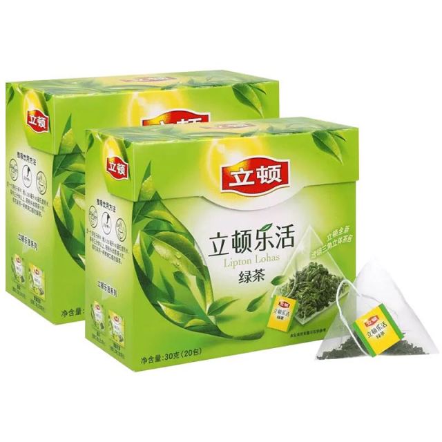 立顿lipton乐活绿茶包袋泡茶叶20包30g办公室休闲下午茶