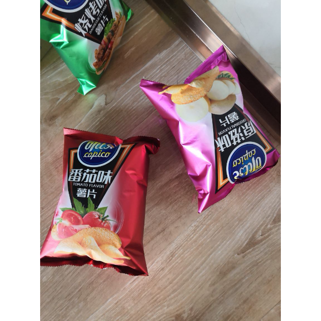 可比克膨化食品番茄味薯片60g休闲零食