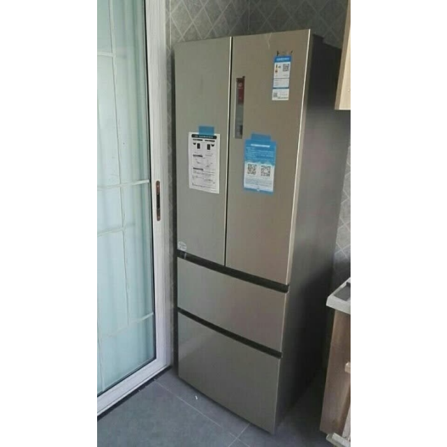 海尔haierbcd331wdgq331升法式多门冰箱一级能效彩晶玻璃面板风冷无霜