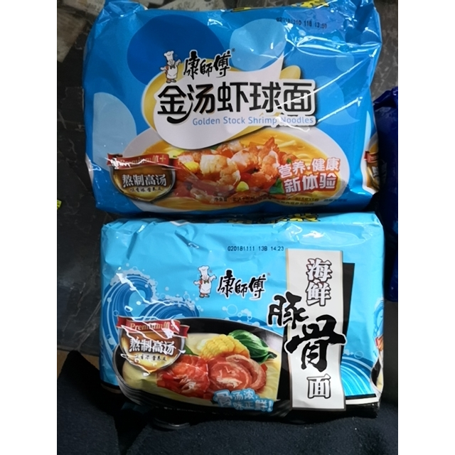 康师傅 金汤虾球面 五连包 居家旅行 通宵熬夜 宅男