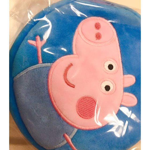 小猪佩奇peppapig毛绒玩具乔治圆形钱包16cm