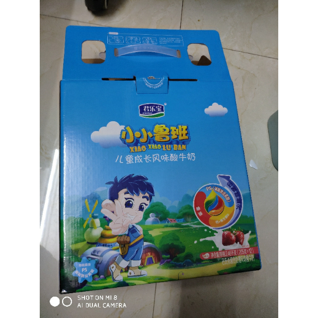 小小鲁班 儿童成长风味酸牛奶(草莓味) 205g*12盒 礼盒装 果味酸奶