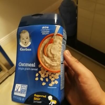嘉宝（Gerber）纯燕麦米粉 1段 227g/罐装 品牌直采 原装进口 6个月以上晒单图