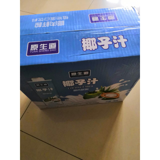 海南原生道鲜榨椰子汁植物蛋白饮料1.25l*6瓶 椰汁整箱装植物蛋白饮料