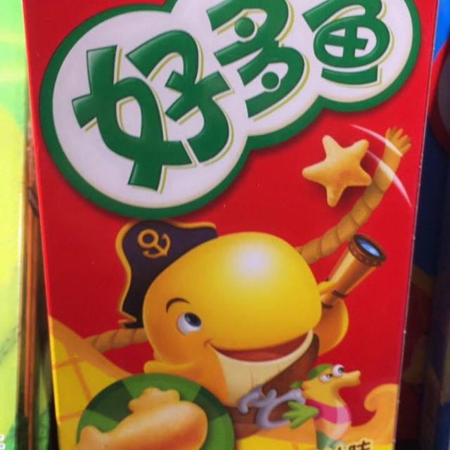 好丽友orion膨化食品好多鱼浓香茄汁味33g盒休闲零食