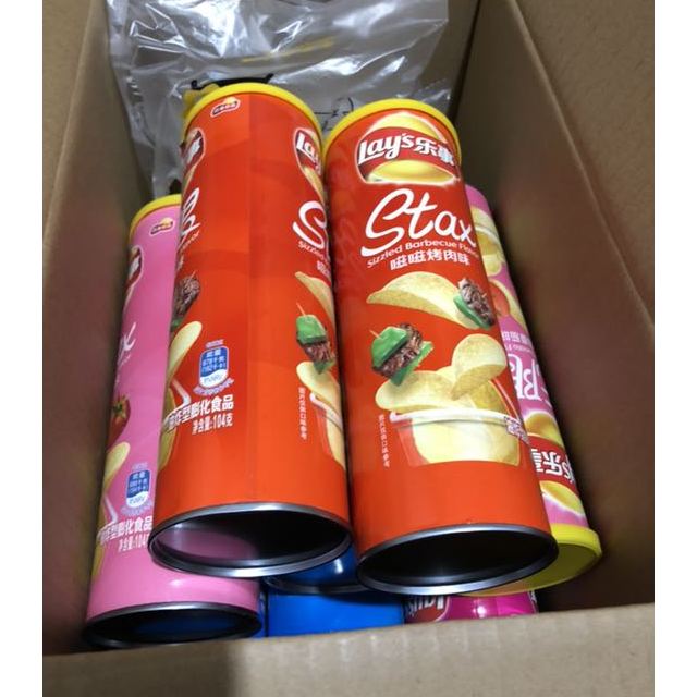 乐事lays无限薯片嗞嗞烤肉味104g罐装