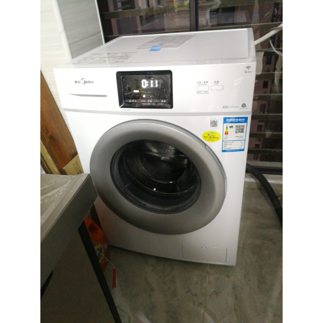 美的(midea)mg80v330wdx 8公斤全自動滾筒智能洗脫一體洗衣機 變頻