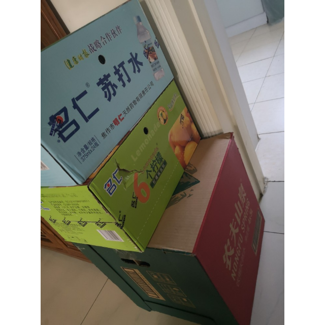 名仁六个柠檬柠檬味饮料375ml24瓶整箱装