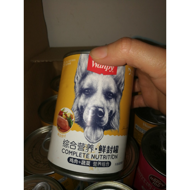 wanpy顽皮狗罐头375g鸡肉蔬菜肉泥狗罐头拌饭狗湿粮挑嘴粮