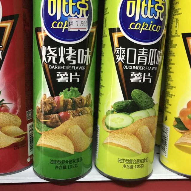 可比克膨化食品爽口青瓜味105g休闲零食