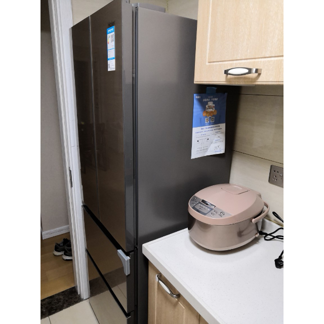 海尔(haier)bcd-331wdgq 331升法式多门冰箱 一级能效彩晶玻璃面板