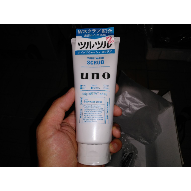 > shiseido资生堂 uno吾诺男士深层清洁洗面奶130g(蓝)各种肤质通用