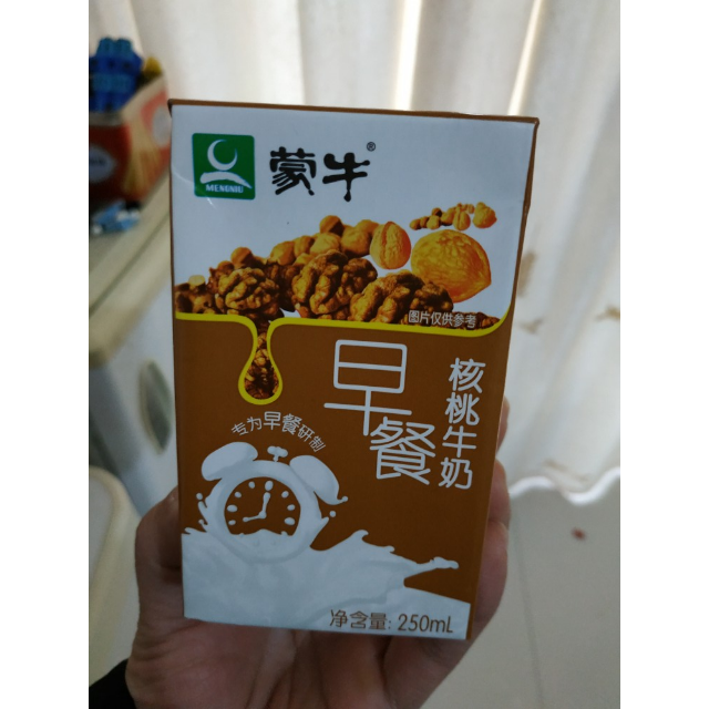 > 蒙牛 早餐奶 核桃味250ml×16盒商品评价 > 味道好,时期新鲜