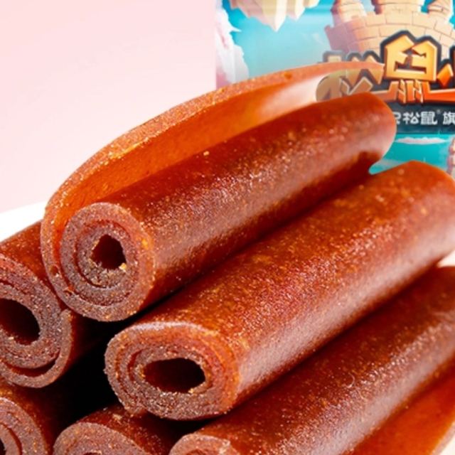 满199减120【三只松鼠_小贱卷卷果丹皮208g】休闲零食果干蜜饯小吃