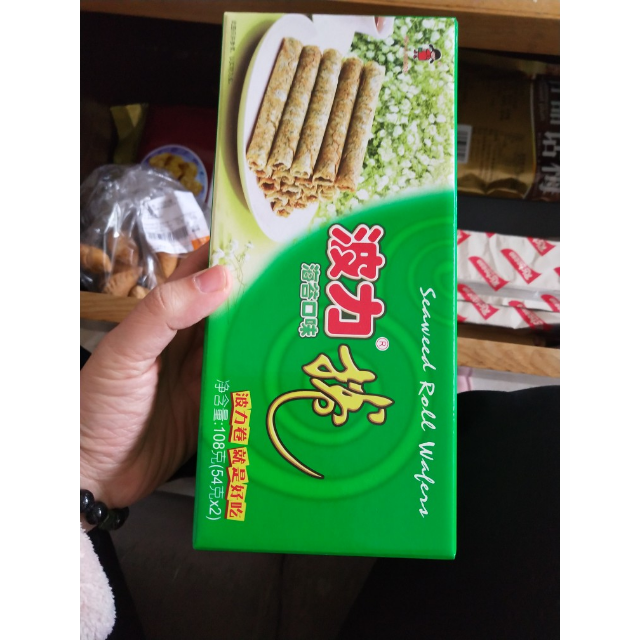 波力蛋卷海苔味108g海苔蛋卷酥蛋卷零食饼干糕点