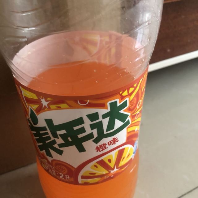 百事可樂美年達橙味汽水2l6瓶箱裝碳酸飲料