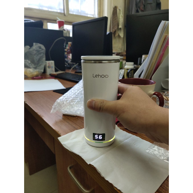 lehoo互动能量智能水杯360ml监测水质纯净度温度显示提醒喝水触摸炫光