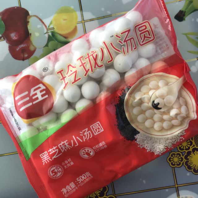 三全500g黑芝麻小汤圆玲珑小汤圆