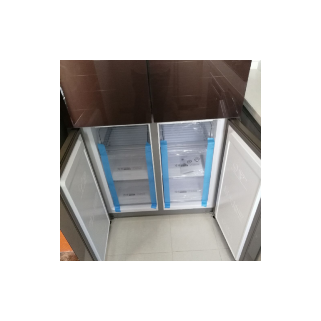 二手99新海尔haierbcd501wdgr501升十字门冰箱变频彩晶自锁式干湿分储