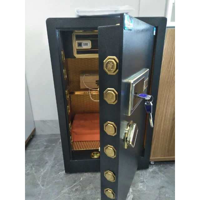 虎牌保险柜80cm单门大型办公 悦虎新品指纹密码防盗保管柜全钢入墙