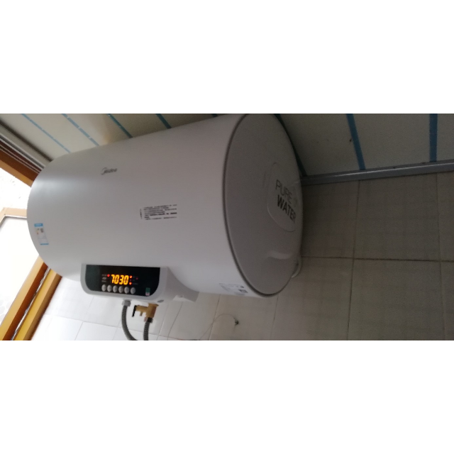 美的midea80l家用电热水器f8021wb1e遥控2100w速热e增容一级能效无线