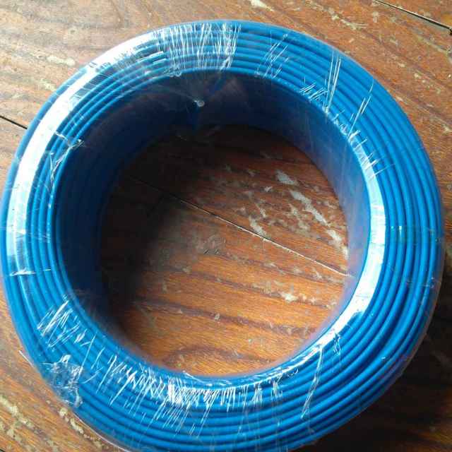 5平方铜芯单芯单股硬线无卤低烟阻燃家装插座用线 100米/卷 蓝色高清