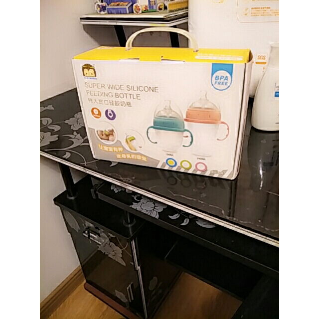 优优马骝硅胶奶瓶婴儿宽口径耐摔防胀宝宝断奶硅胶奶嘴