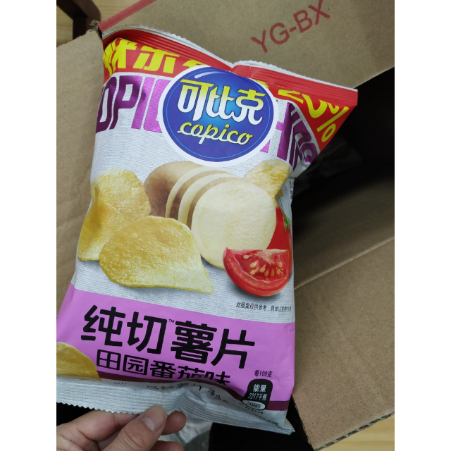 > 可比克 膨化食品 纯切薯片70g(田园番茄味)商品评价 > 最喜欢吃这种