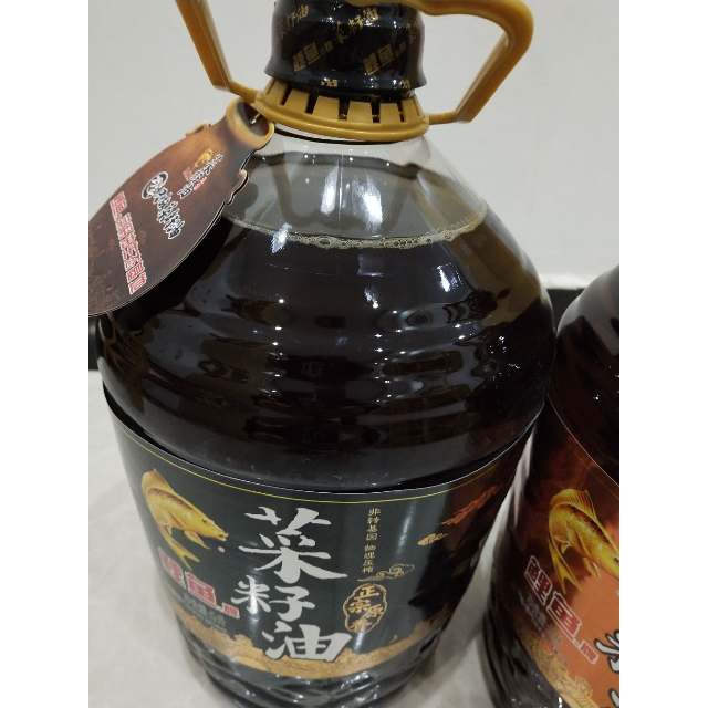 鯉魚牌正宗原香菜籽油5l非轉壓榨食用油