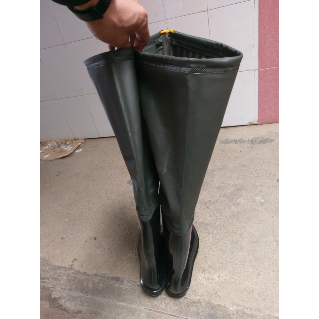 由靓超高筒雨鞋男新款防滑插秧靴女士水田鞋软底过膝钓鱼防水雨靴水鞋