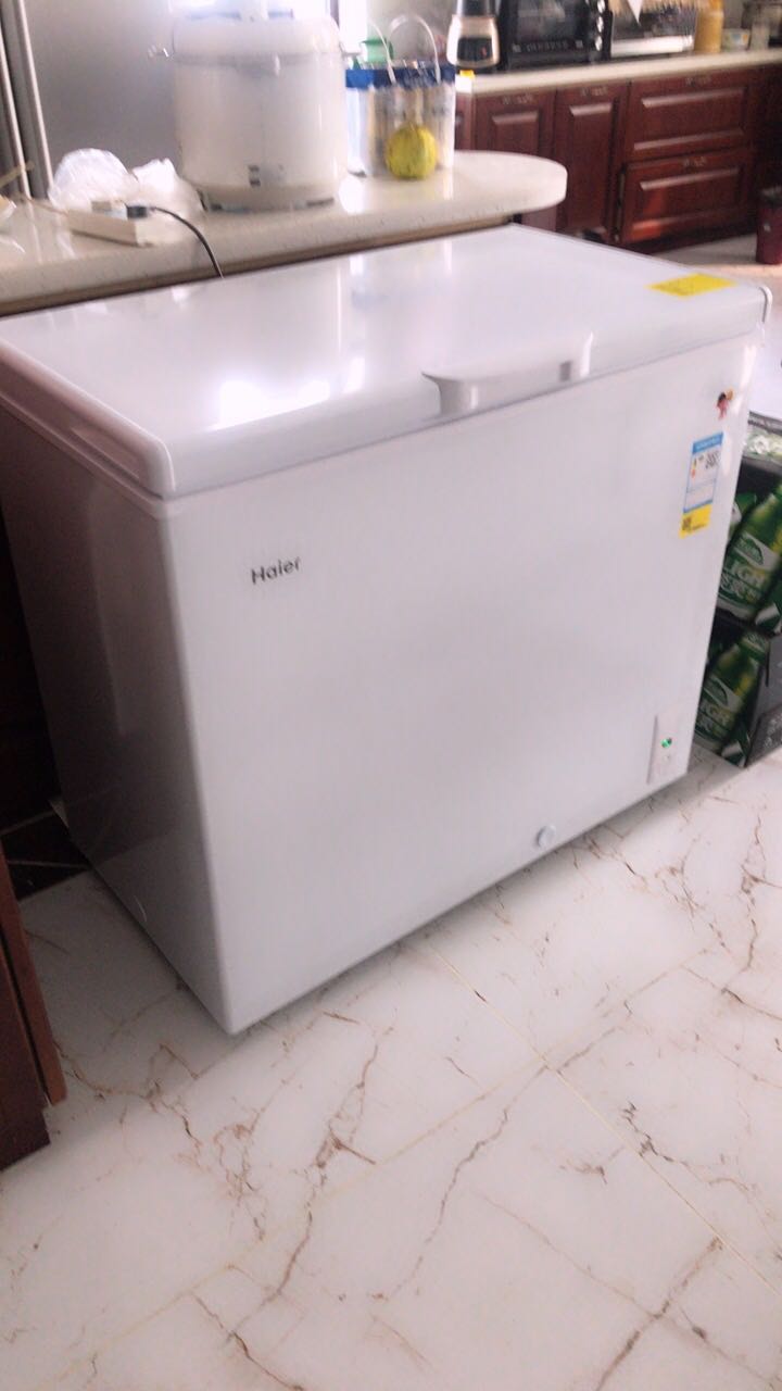 海尔(haier) 203升卧式单温转换冷柜冰柜大冻力低霜冷冻冷藏转换家用