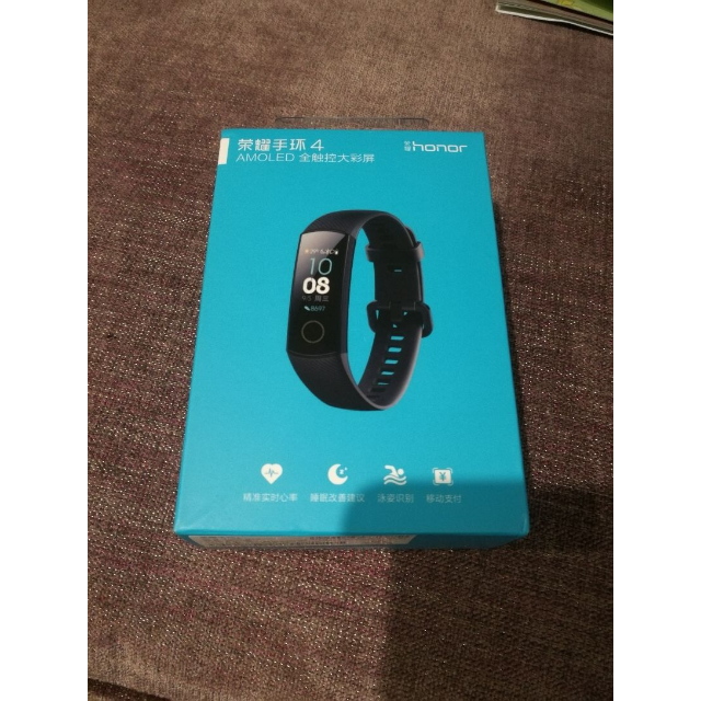 华为honor荣耀智能手环5标准版陨石黑amoled彩屏触控贴身血氧检测50米