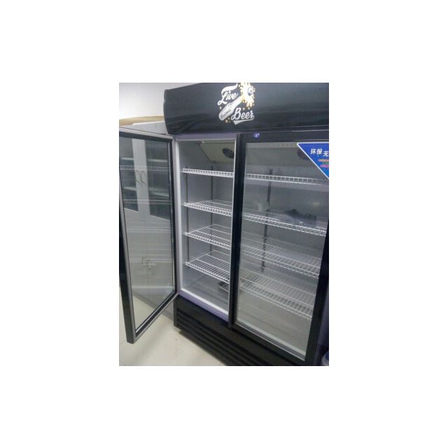 乐创(lecon)lc-zsg02 冷藏展示柜 饮料柜双门 680l 立式冷柜 商用冰箱