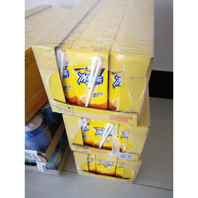 > 康师傅 冰红茶柠檬味250ml*24包 整箱 柠檬茶饮料 聚餐家庭箱装商品