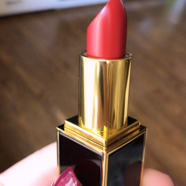 汤姆福特(tom ford)烈焰幻魅唇膏16# scarlet rouge 3g tf黑金黑管