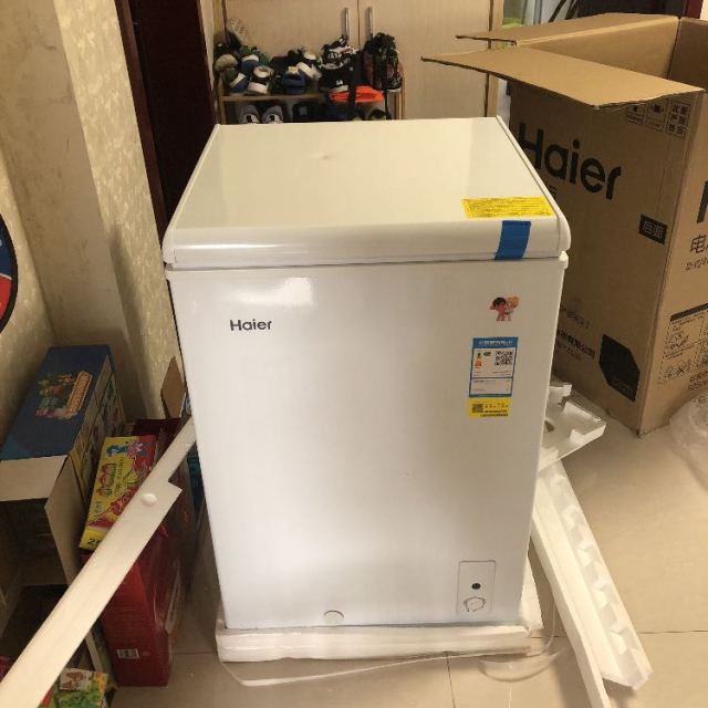 海爾(haier)100升家用小型臥式冷櫃頂開門冷藏冷凍轉換櫃 節能低耗