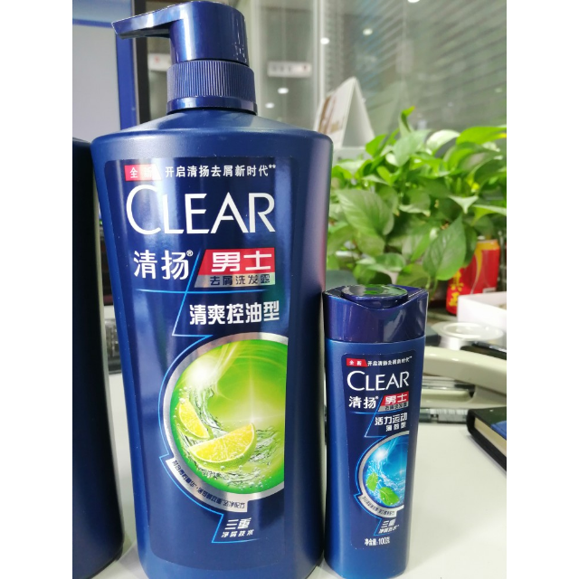 清揚clear男士去屑洗髮水清爽控油型900g2清揚洗髮水100g2香型隨機