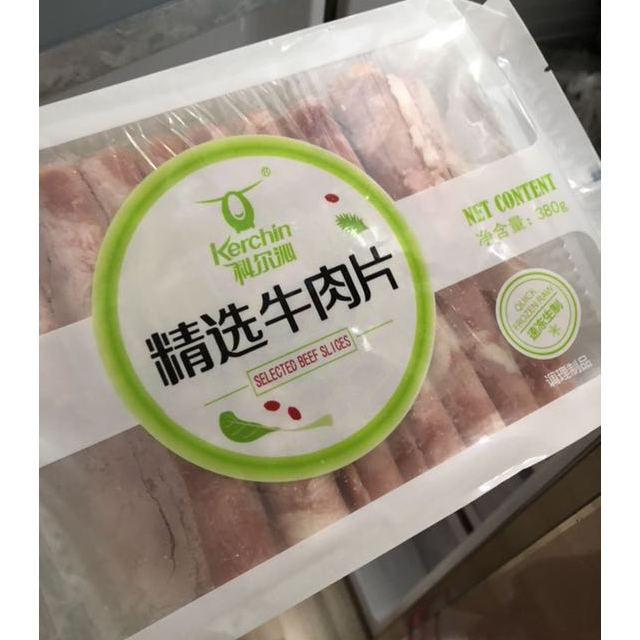 科尔沁速冻牛肉精选牛肉片肥牛卷国产内蒙古牛肉袋装可炒可涮380g