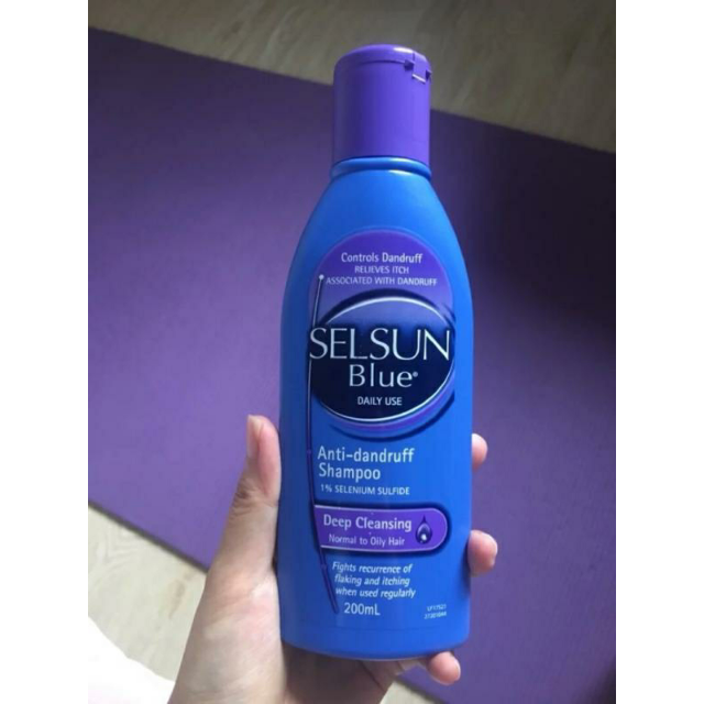 澳洲selsun潇洒成人洗发水200ml去屑止痒头皮藓溢脂性皮炎水杨酸紫盖