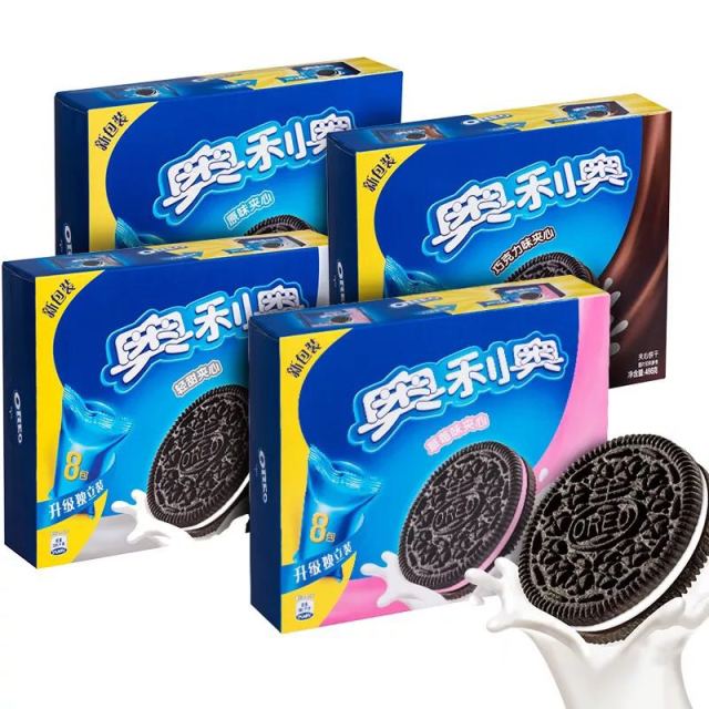 > 奥利奥(oreo) 夹心饼干 零食 缤纷双果味(甜橙味 芒果味)388g商品
