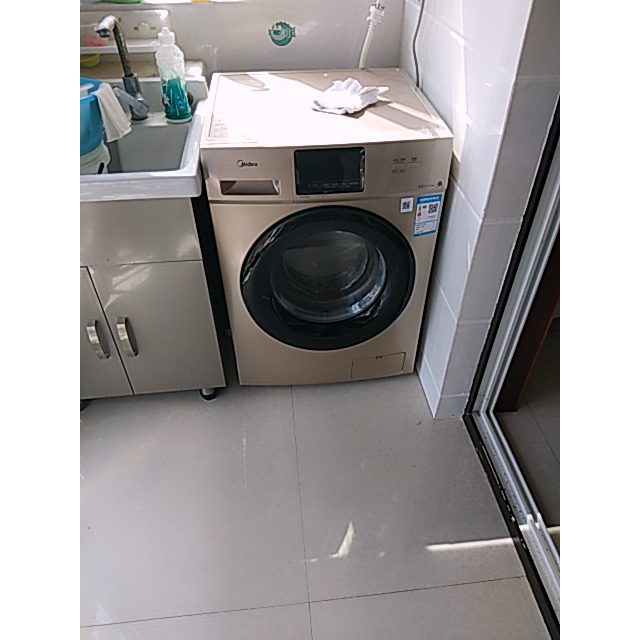 美的(midea)mg100v31dg5 10公斤全自动变频滚筒洗脱一体洗衣机 bldc