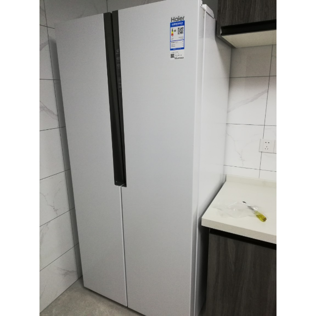 海尔haierbcd452wdpf452升对开门冰箱风冷无霜纤薄机身厨装一体家用电