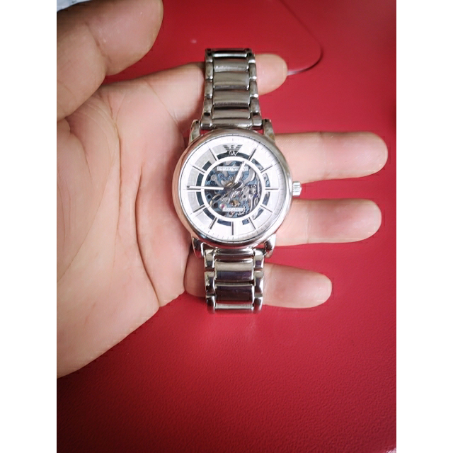 阿玛尼 (emporio armani)手表 ar1983 机械表 男士真皮表带时尚商务