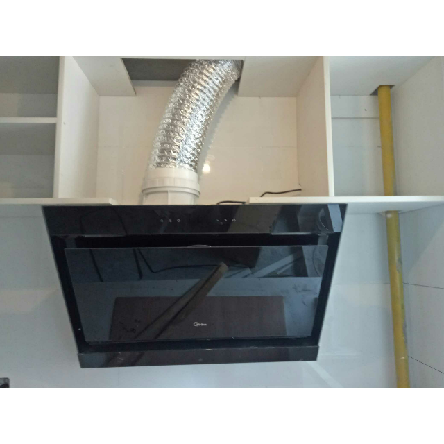 美的midea抽油烟机cxw200dj570r175立方触控式侧吸式大吸力油烟机
