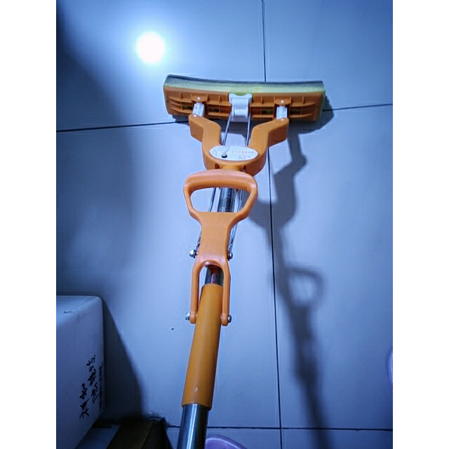 太太乐海绵拖把 不锈钢伸缩杆 对折挤水胶棉拖把 吸水地拖拖布 免手洗