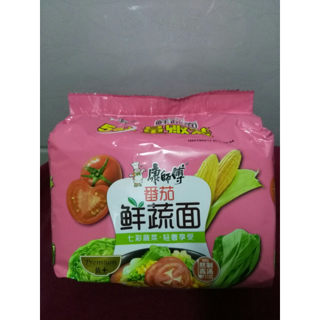 康师傅番茄鲜蔬面五连包