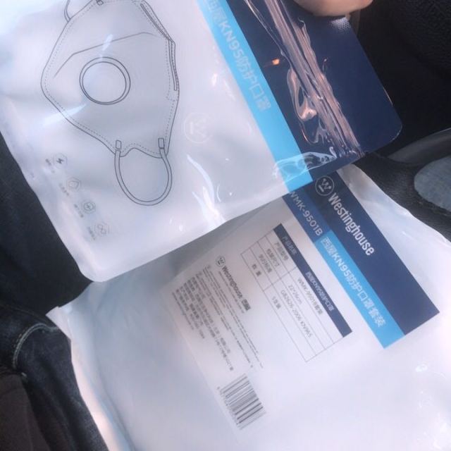 西屋westinghouse口罩靓呼吸kn95防护级别防尘防雾防pm25折叠式wmk