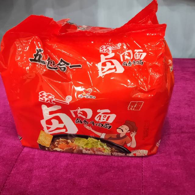 统一100卤肉面方便面五合一112g5包
